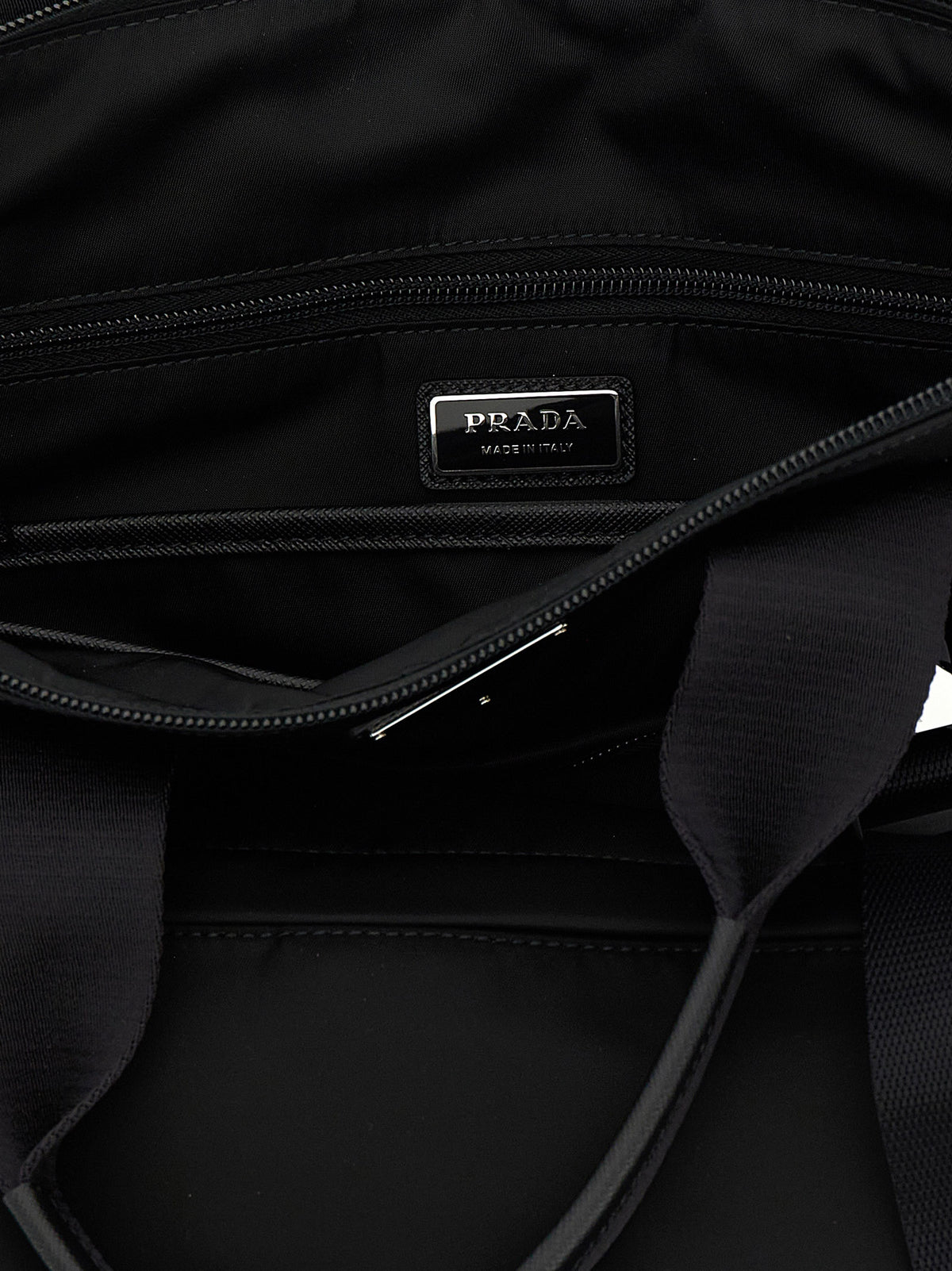 Black Recycled Polyamide Tote Bag