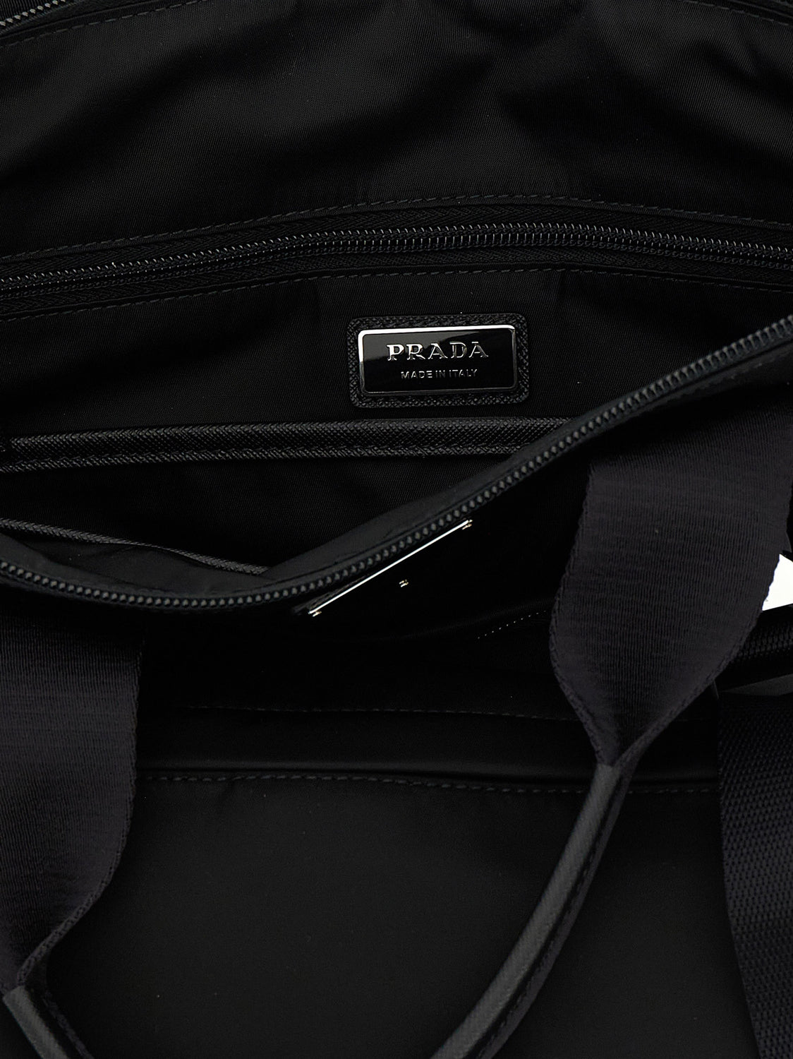 Black Recycled Polyamide Tote Bag