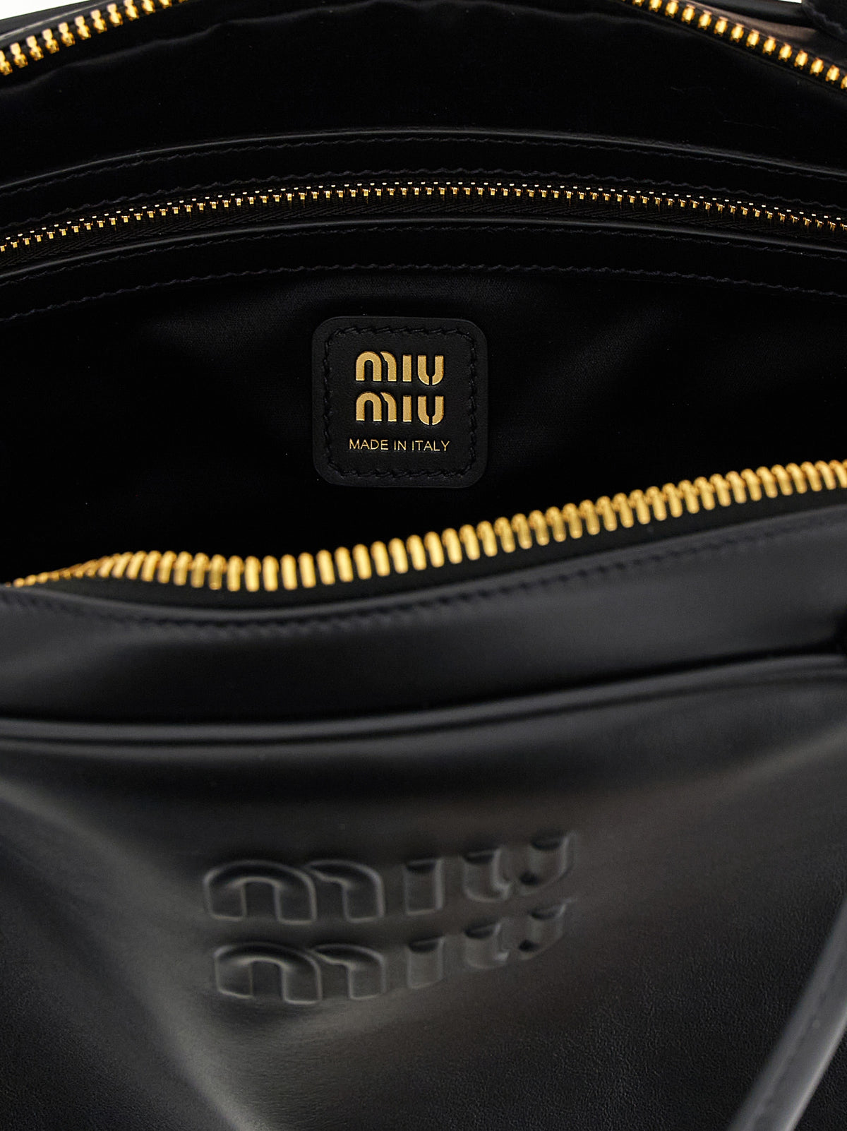 Black Calfskin Shoulder Bag