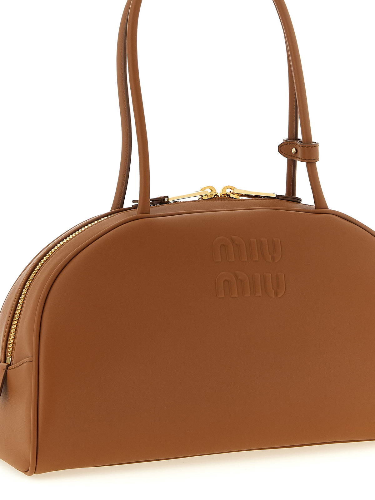 Brown Calfskin Shoulder Bag