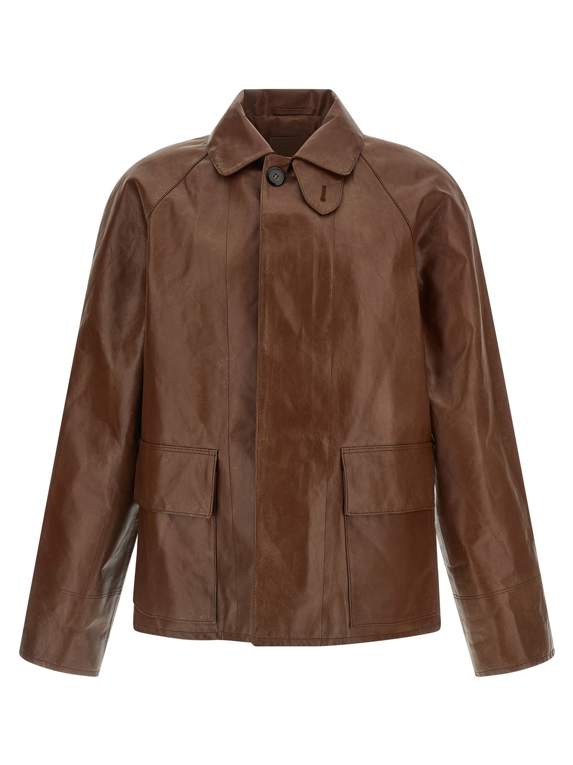 Brown Calfskin Leather Jacket