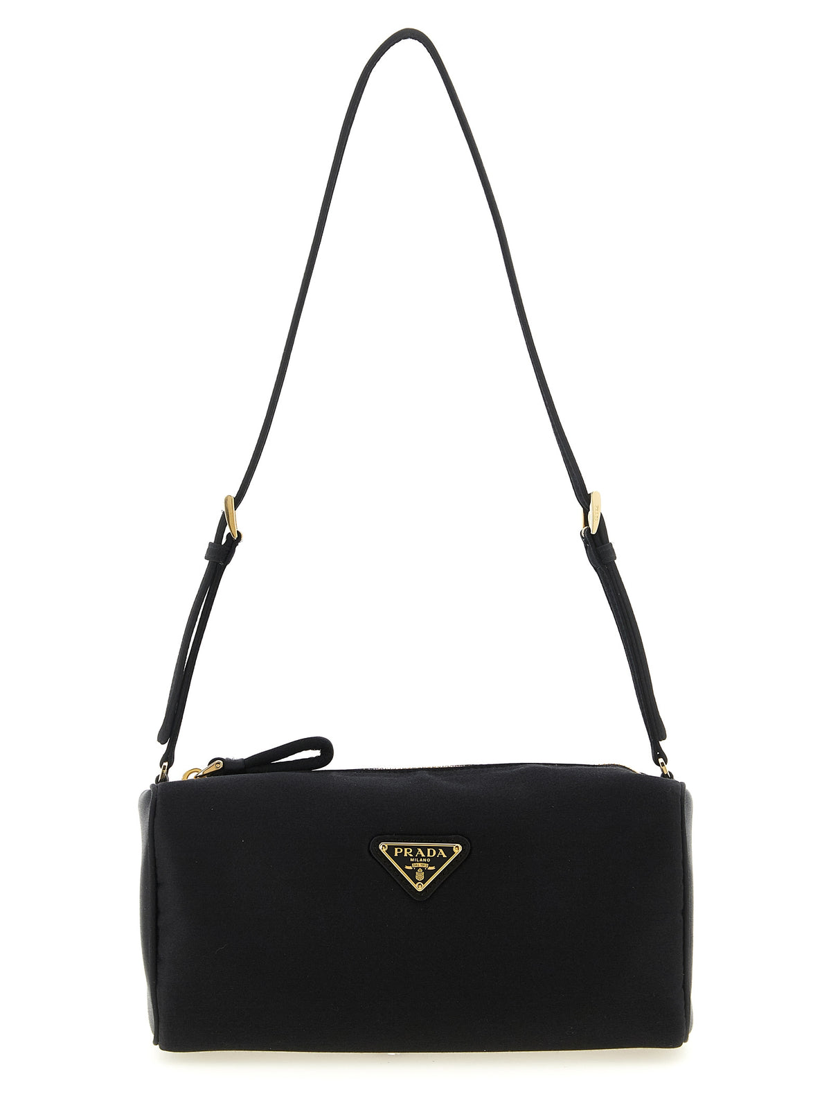Black Viscose Shoulder Bag
