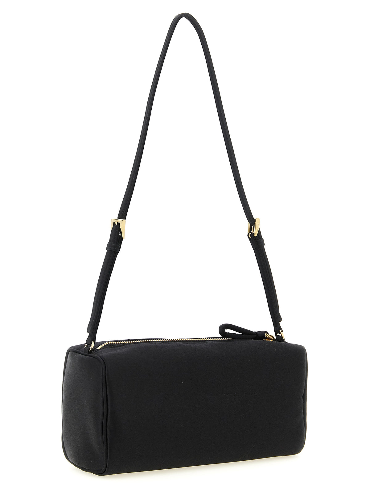 Black Viscose Shoulder Bag