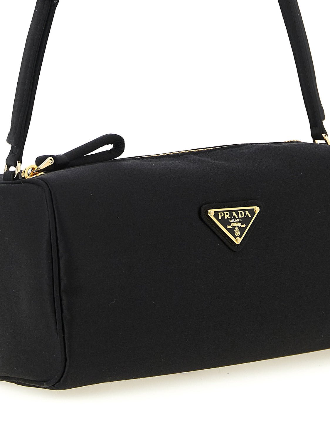 Black Viscose Shoulder Bag