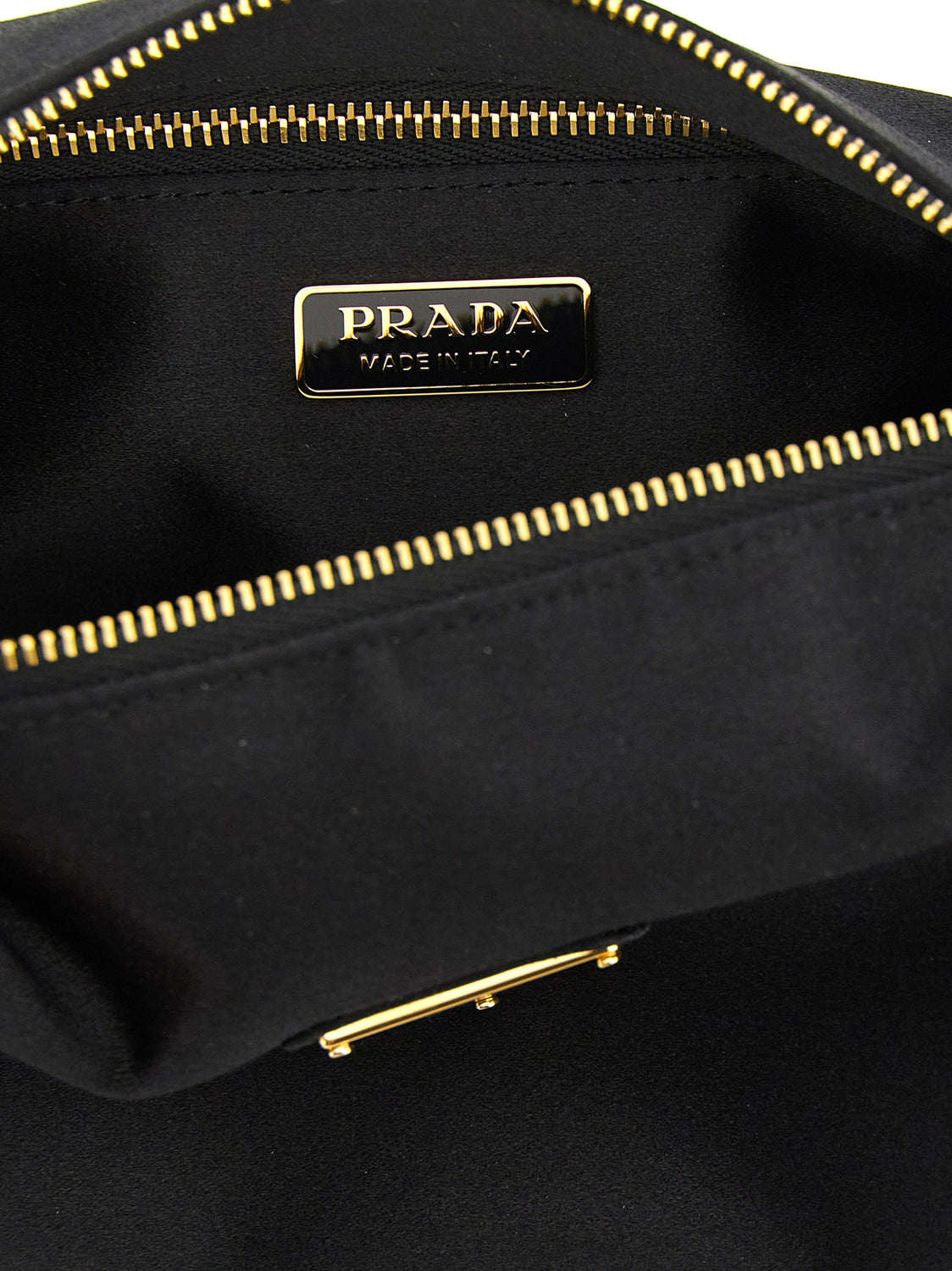 Black Viscose Shoulder Bag