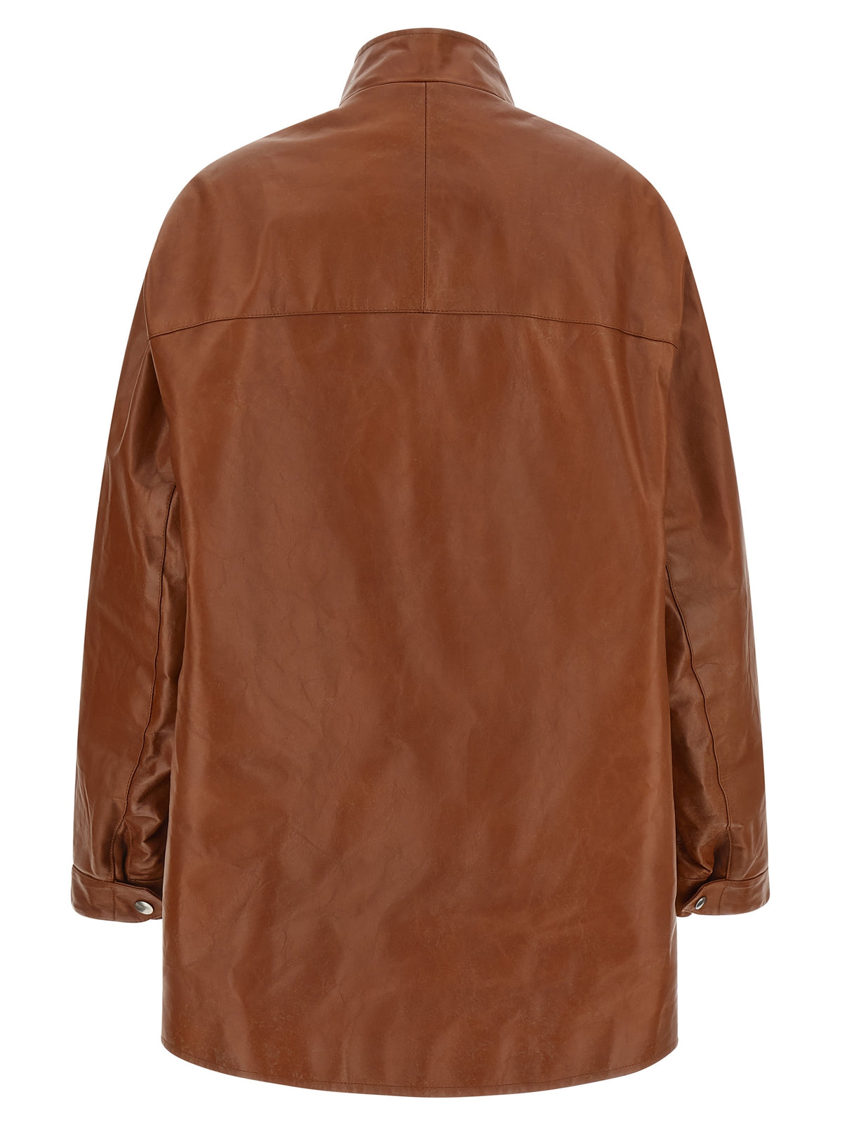 Brown Calfskin Leather Jacket