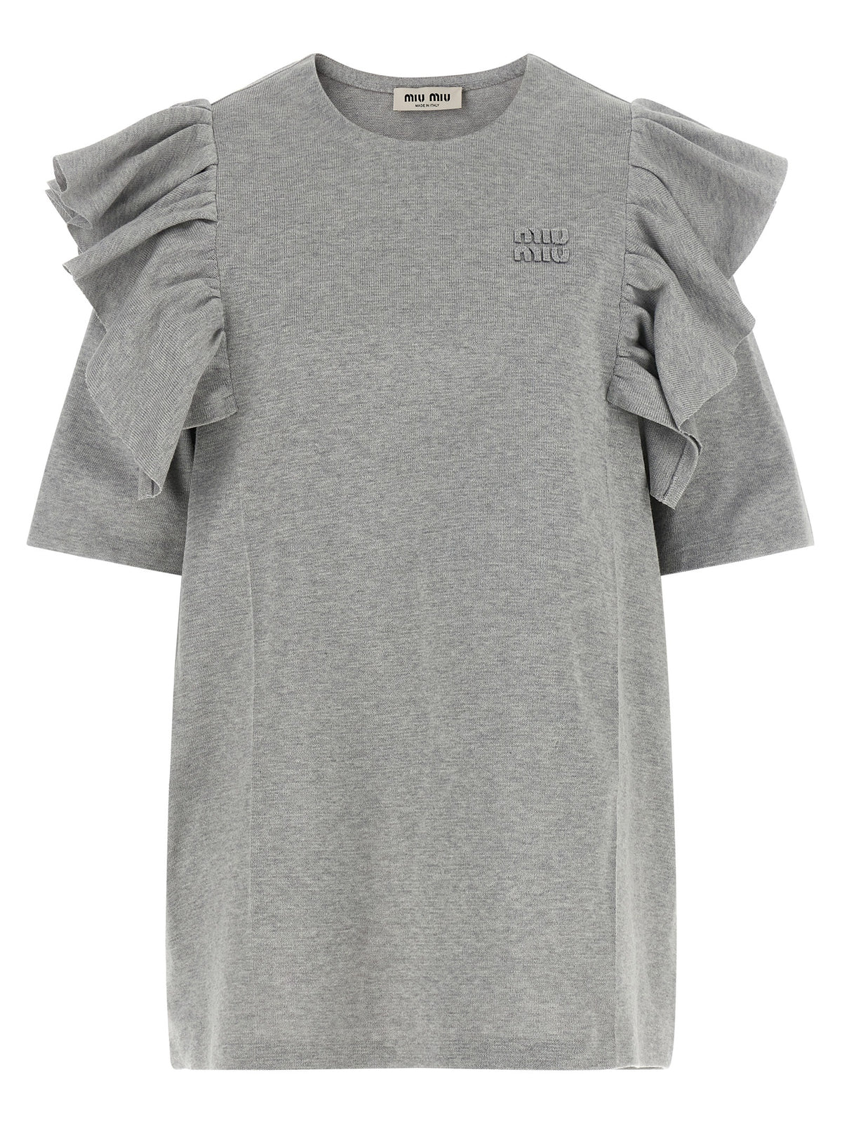 Gray Cotton Short Dress