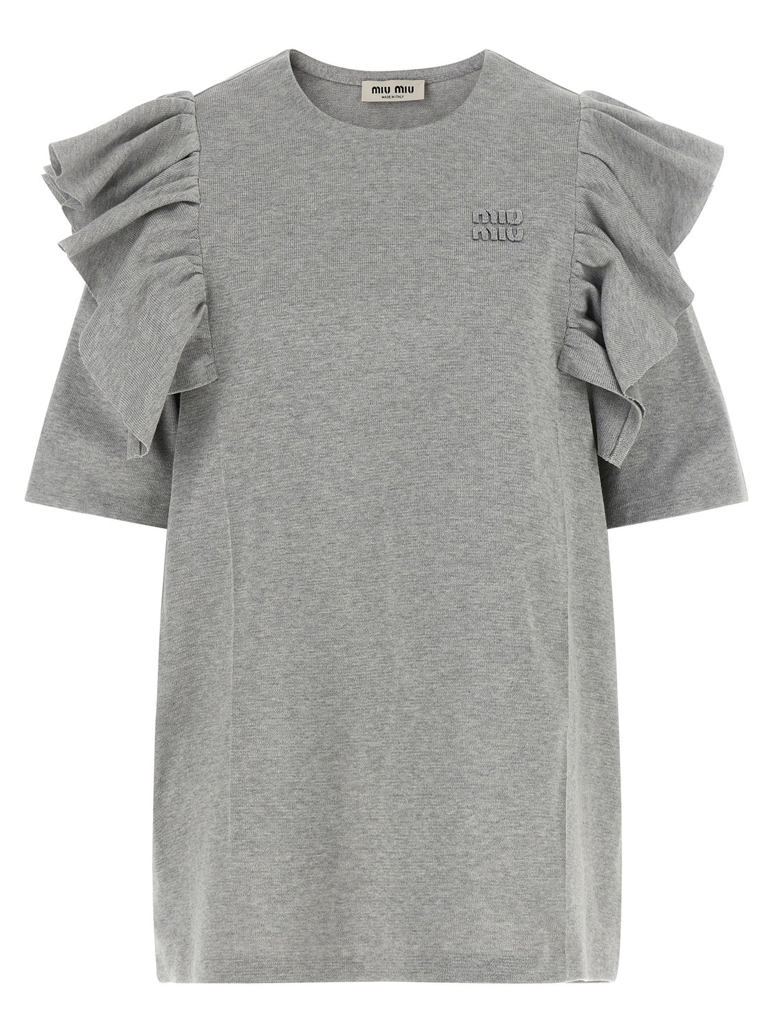 Gray Cotton Short Dress