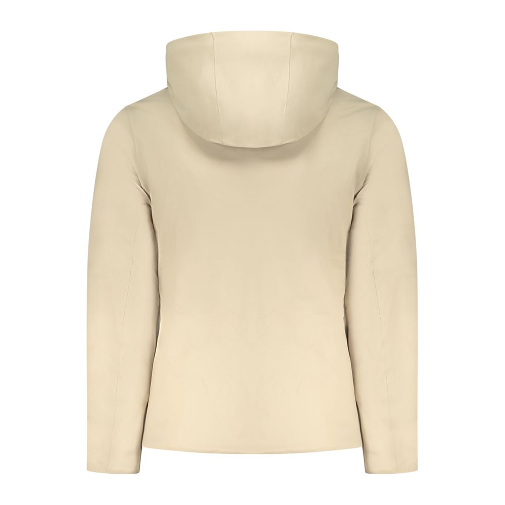 Beige Polyester Men Jacket