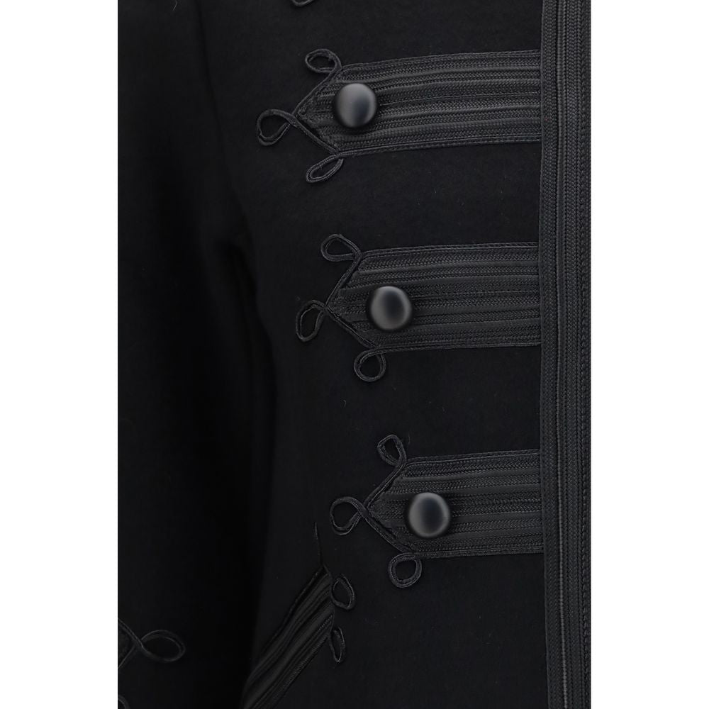 Black Wool Oves Aries Biker Jacket