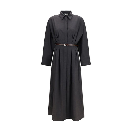 Gray Wool Oves Aries Casual Dress