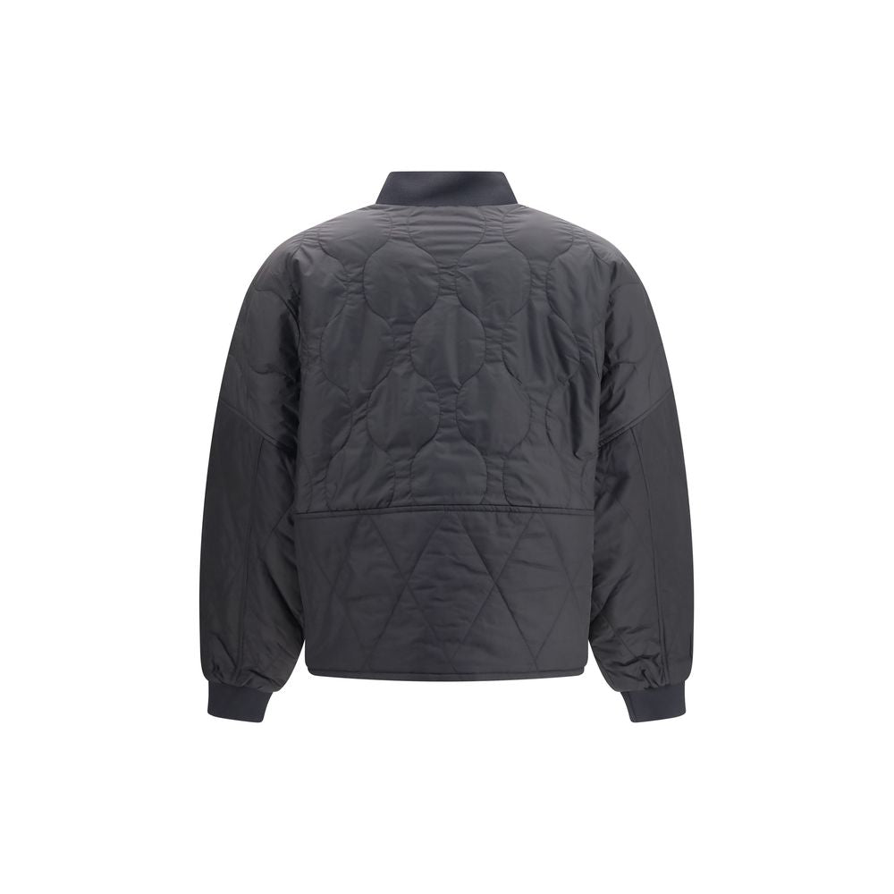 Black Polyester Bomber
