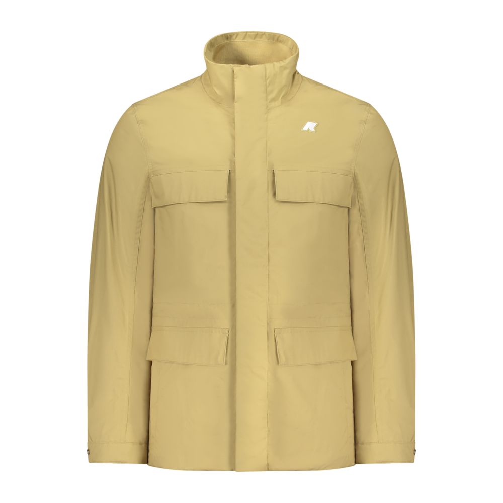 Beige Polyester Men's Jacket