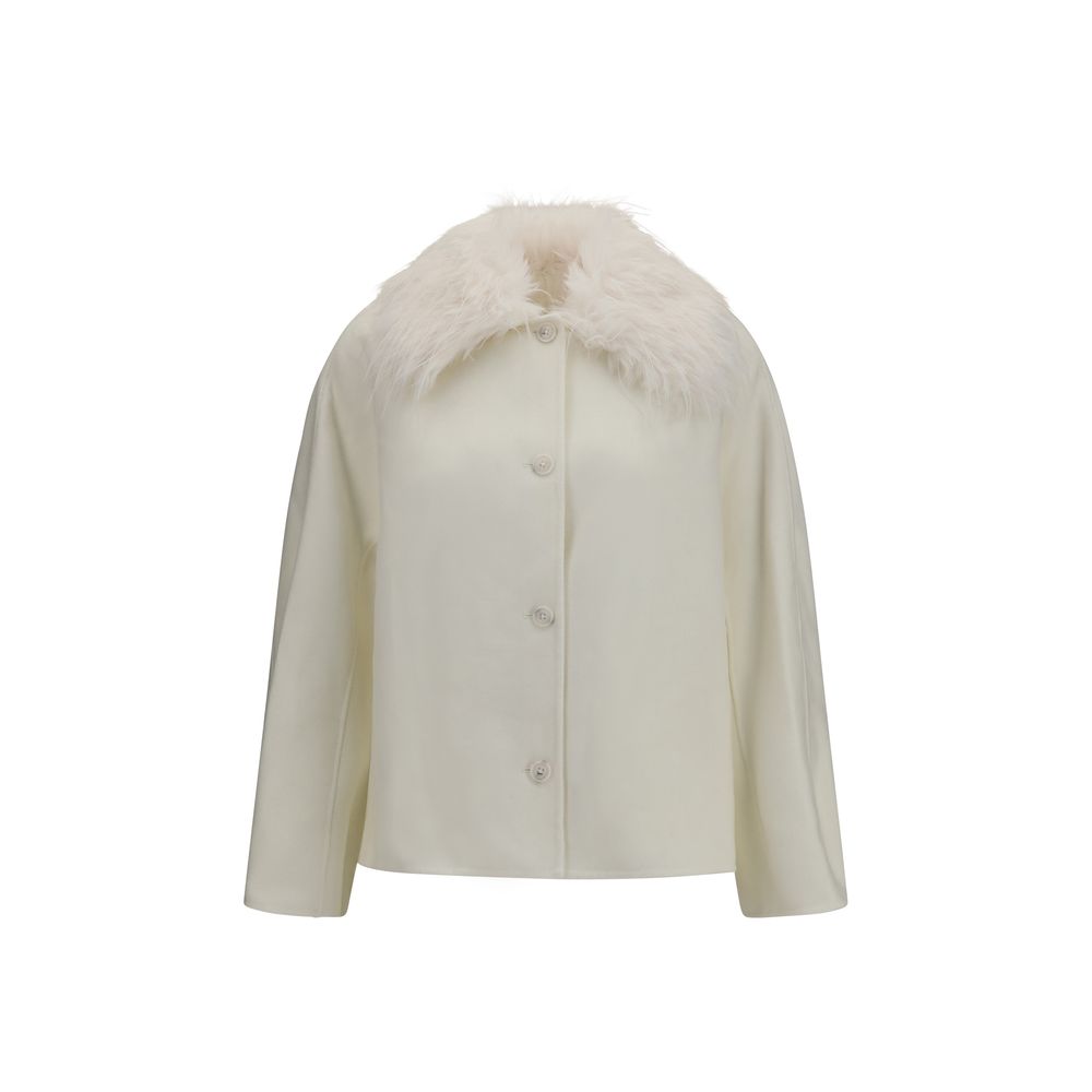 White Wool Oves Aries Full-Length Jacket