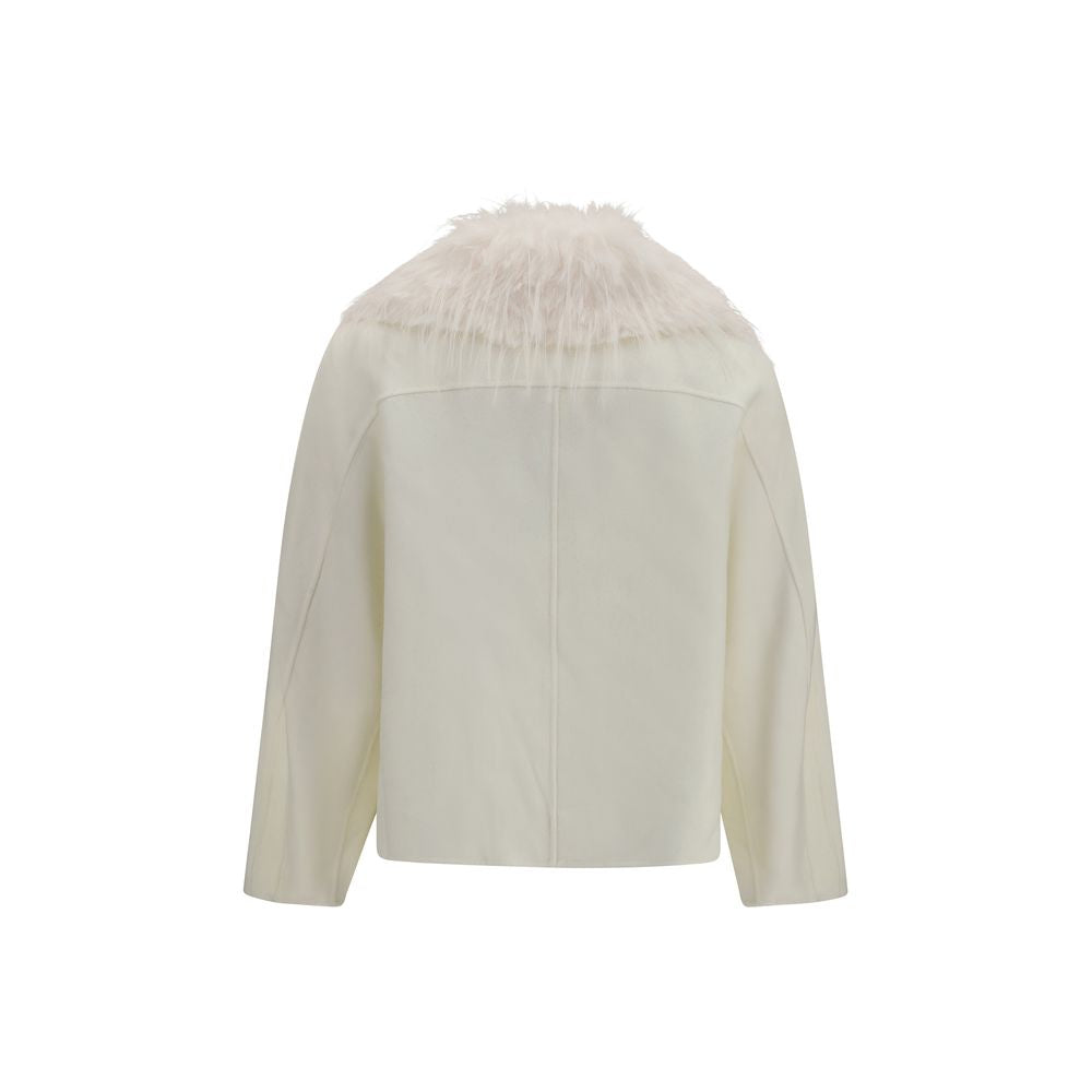 White Wool Oves Aries Full-Length Jacket