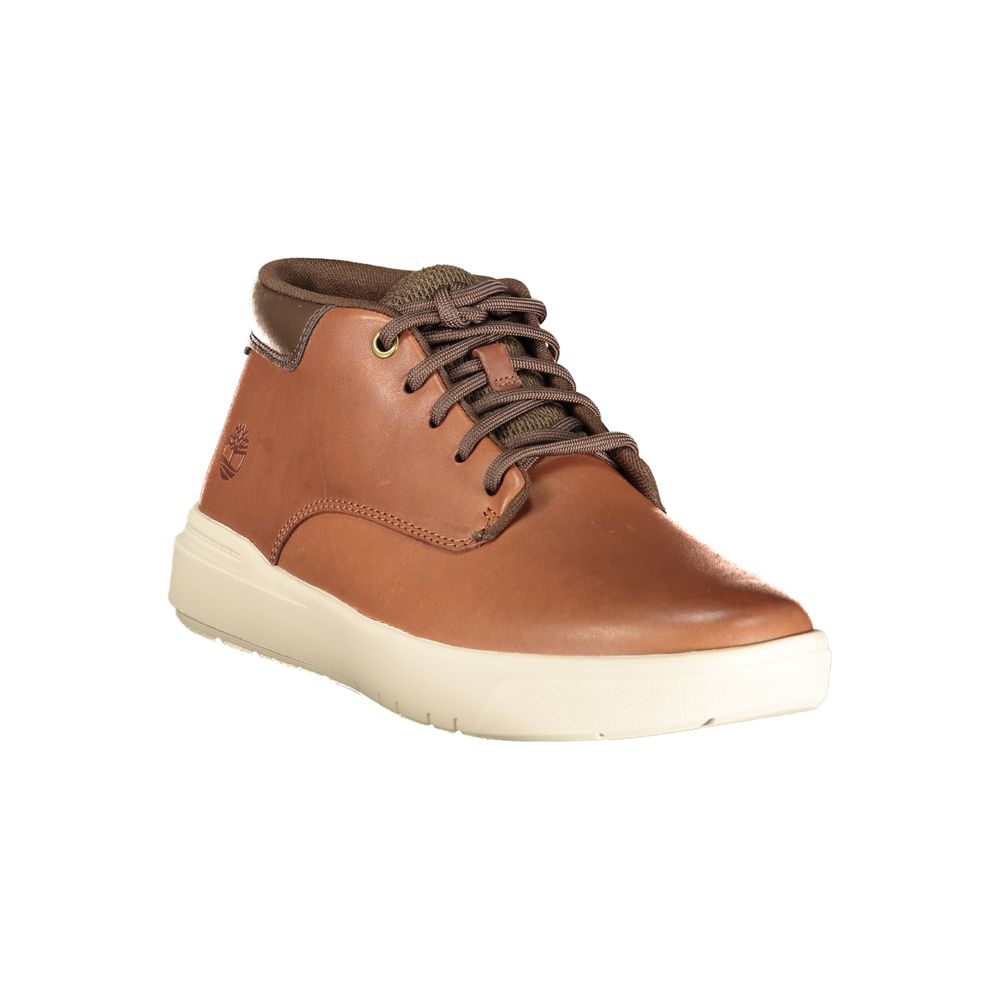 Brown Polyurethane Men's Sneaker