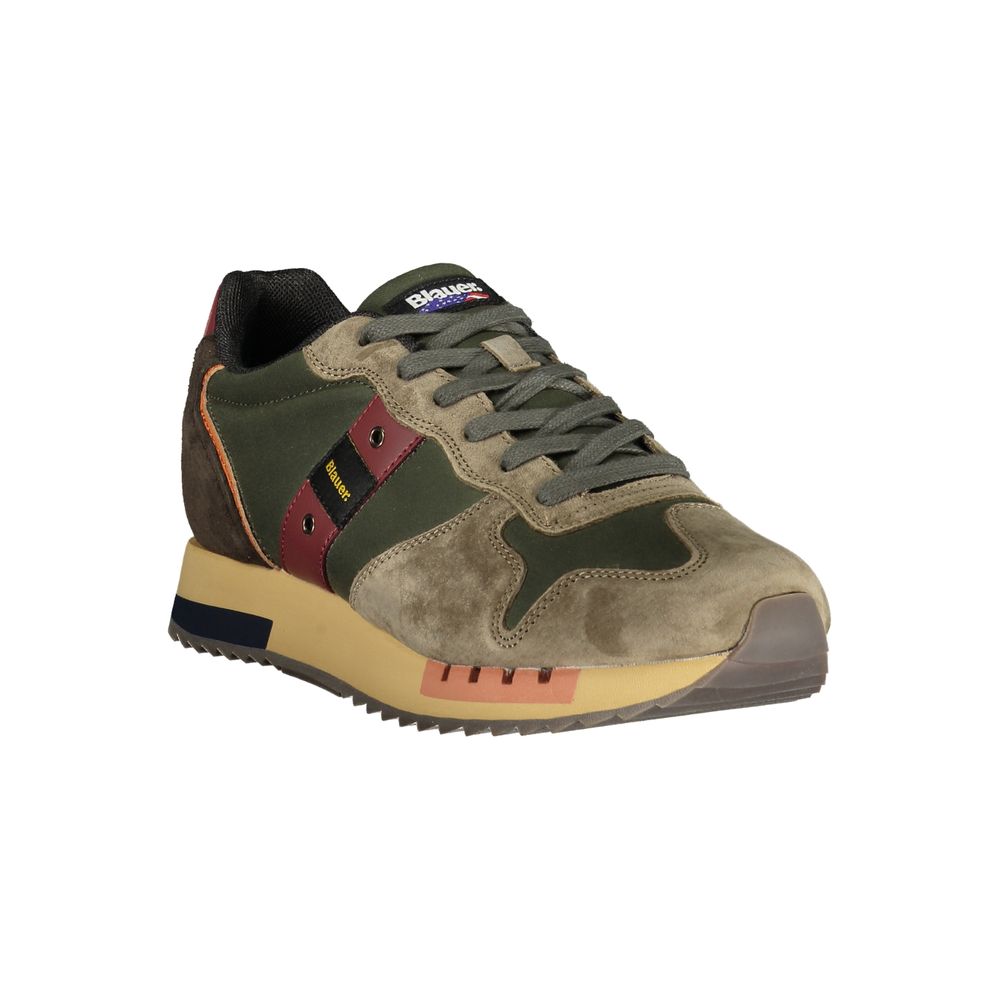 Green Polyurethane Men's Sneaker