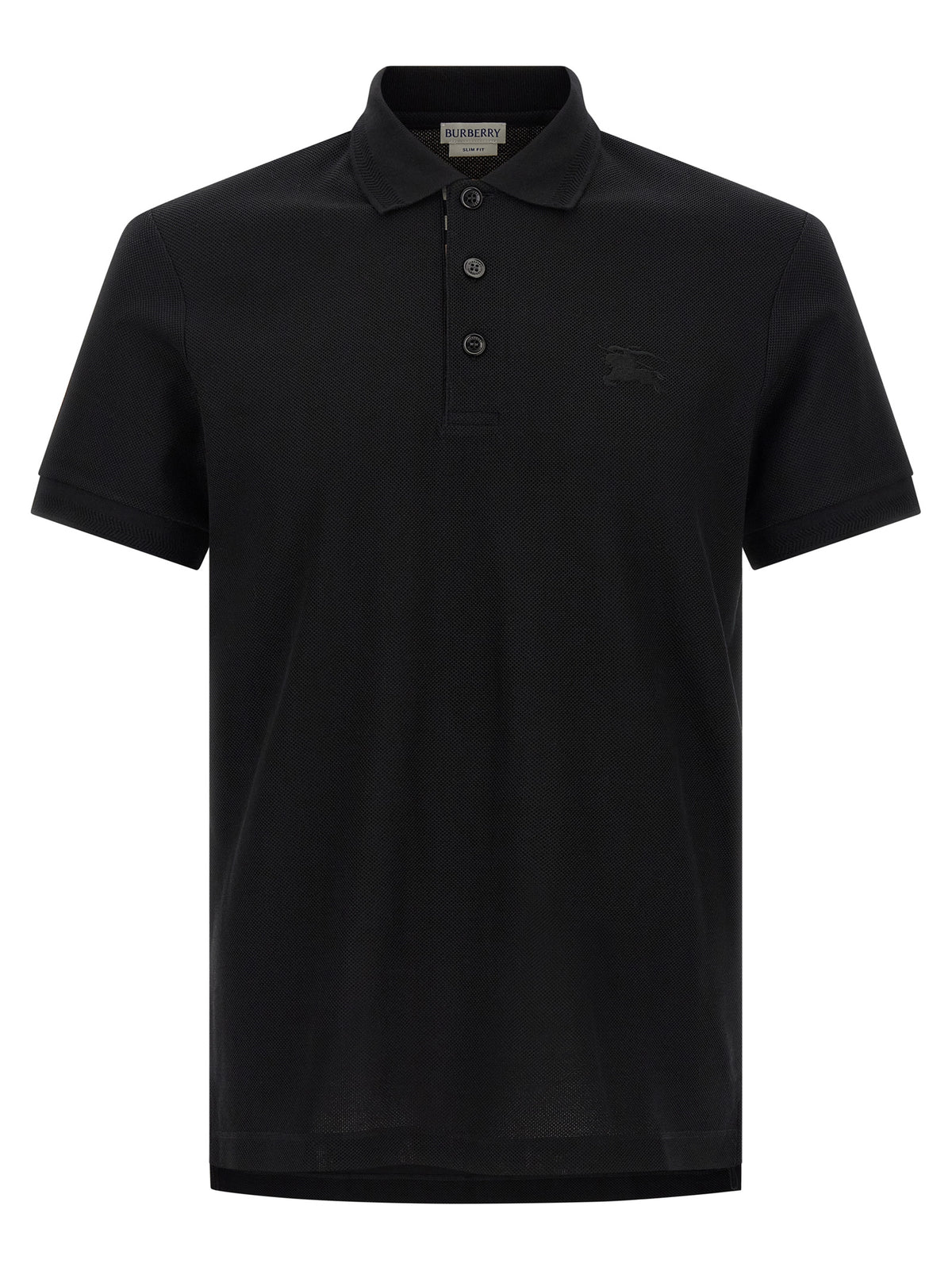 Black Cotton Polo Shirt