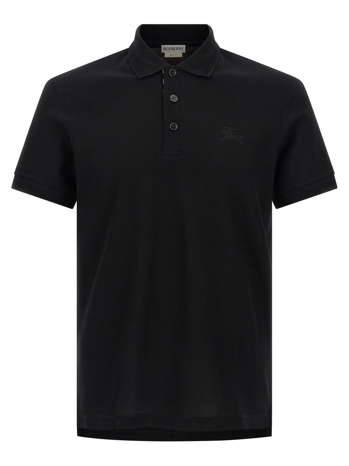 Black Cotton Polo Shirt