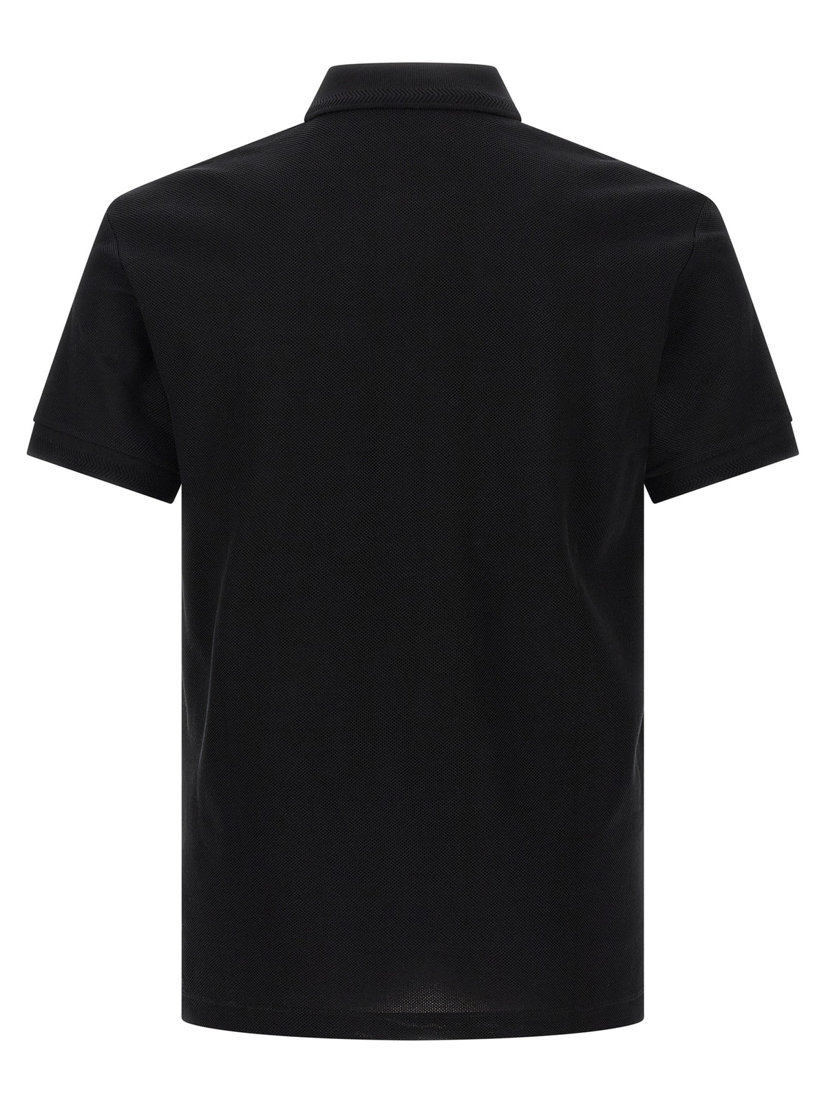 Black Cotton Polo Shirt