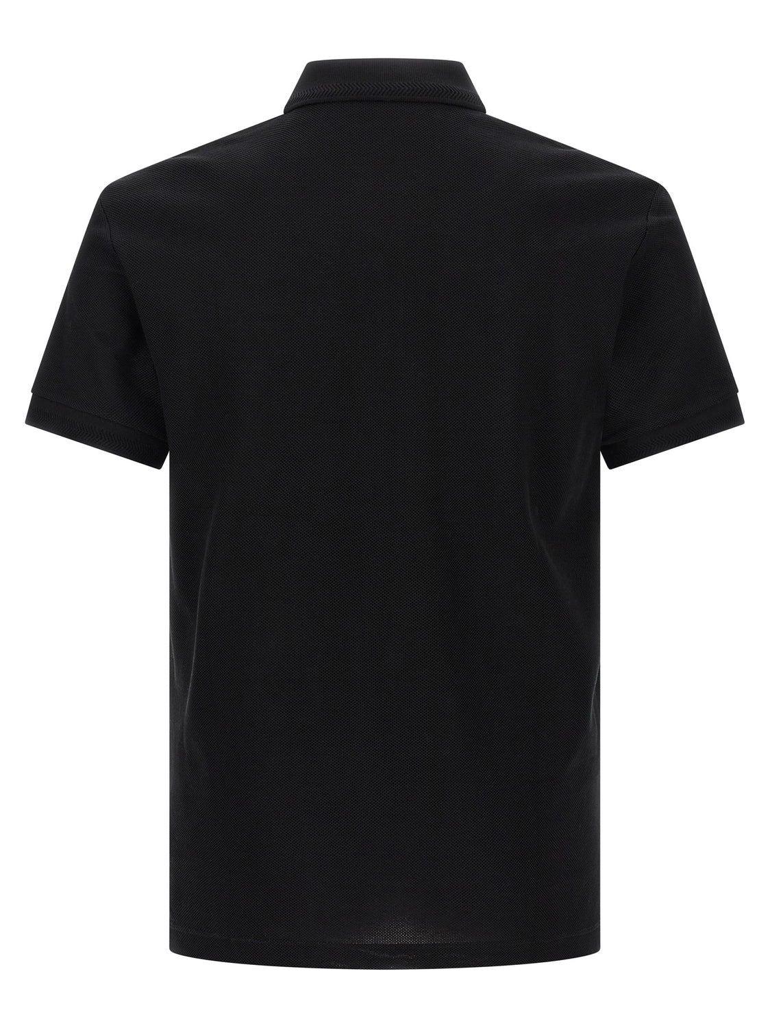 Black Cotton Polo Shirt