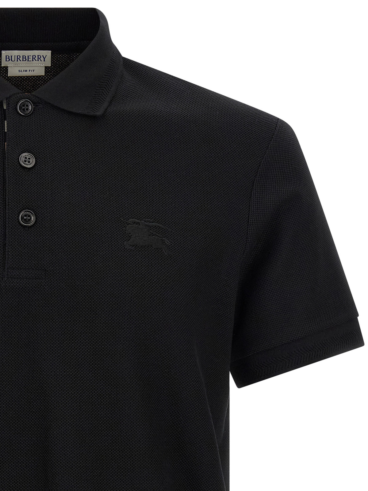 Black Cotton Polo Shirt