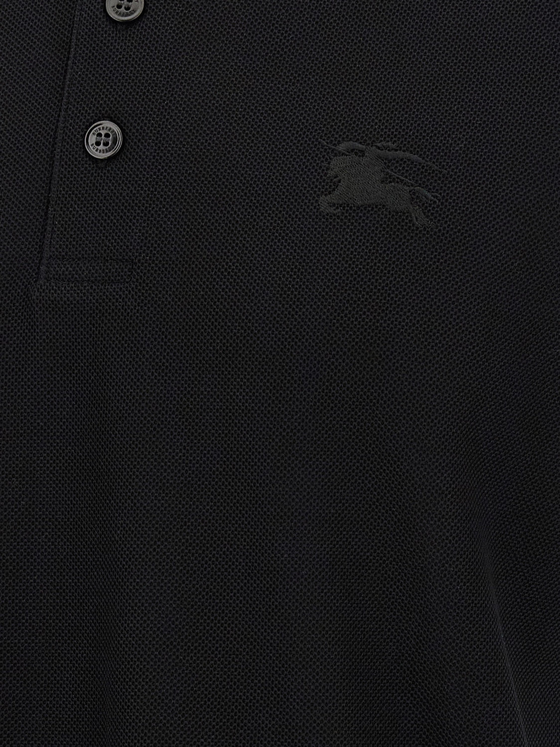 Black Cotton Polo Shirt