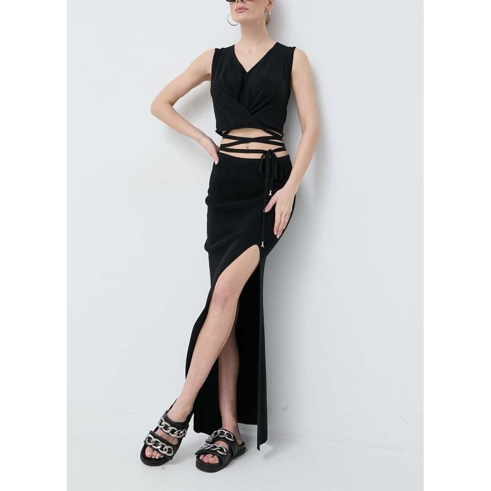 Black Cotton Casual Dress