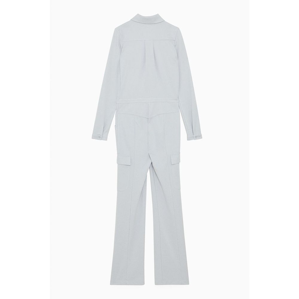 Gray Polyester Jumpsuit