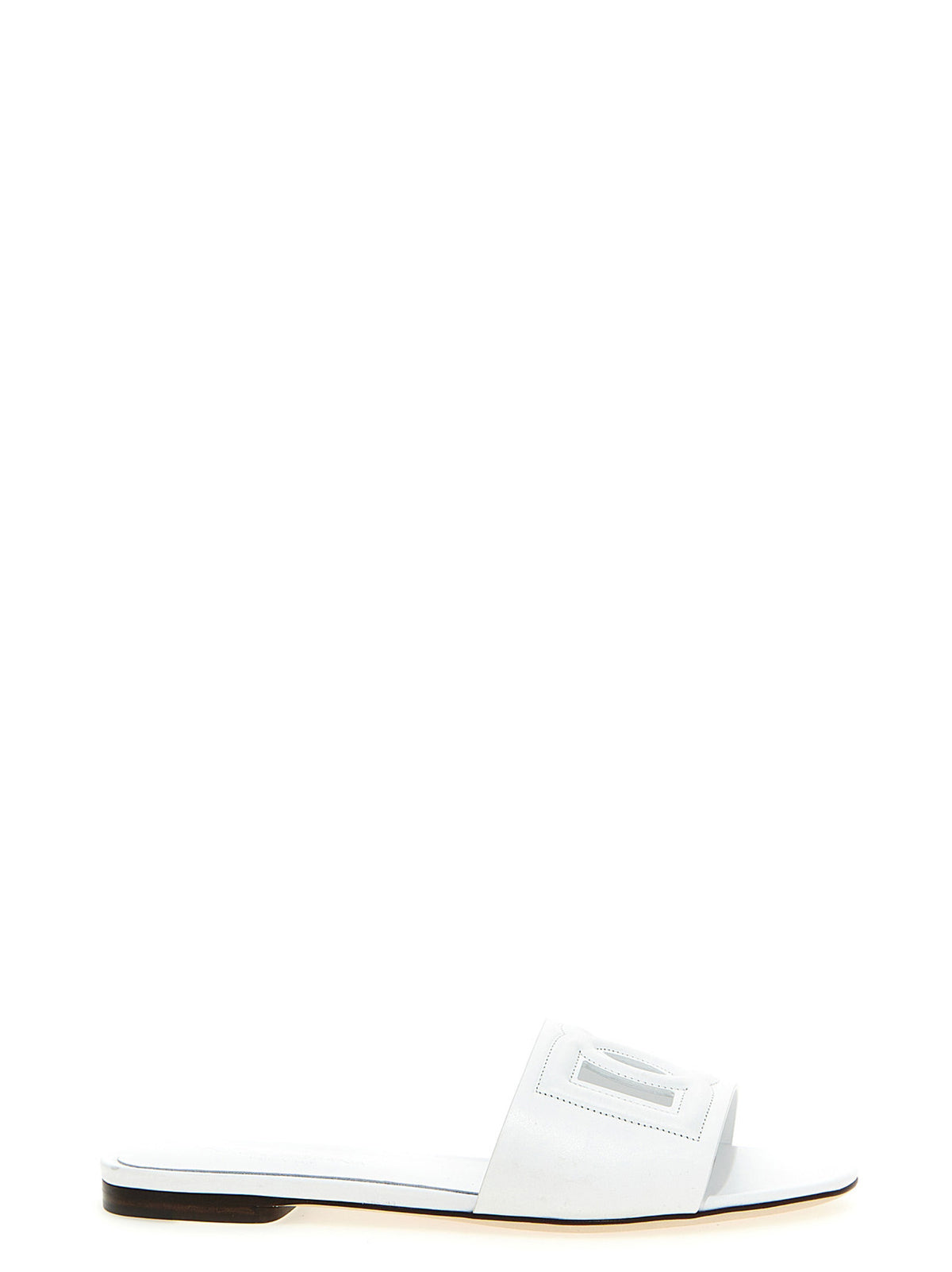 White Calfskin Slides