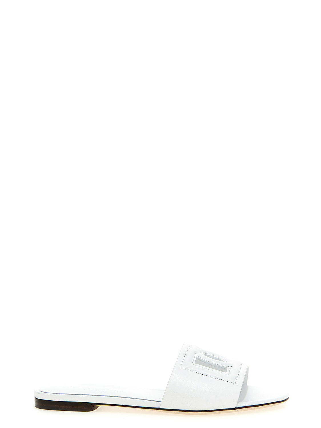 White Calfskin Slides