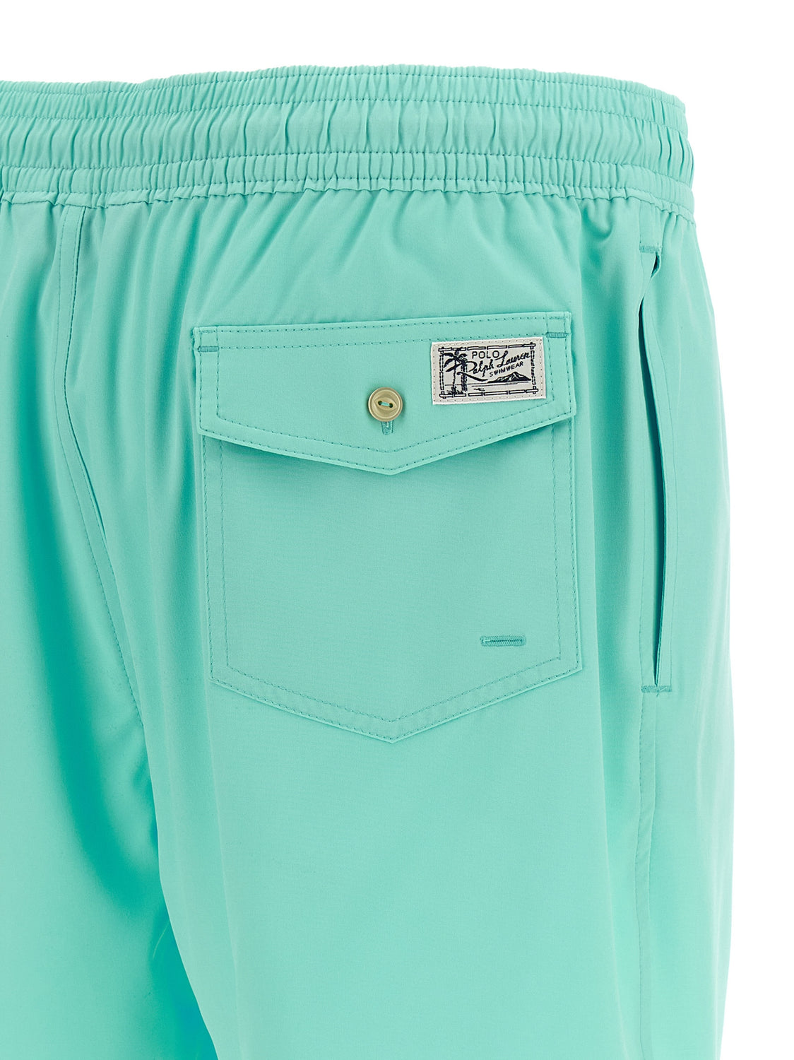 Blue Polyester Shorts