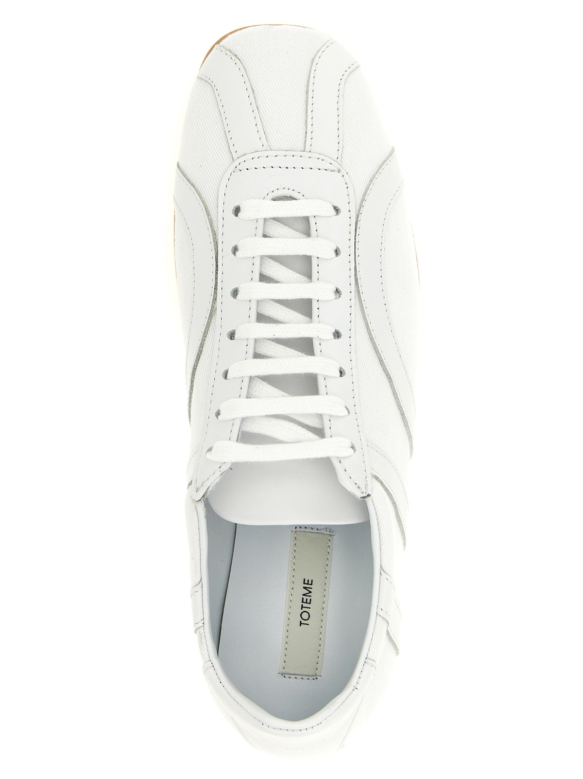 White Recycled Cotton Low Top Sneakers