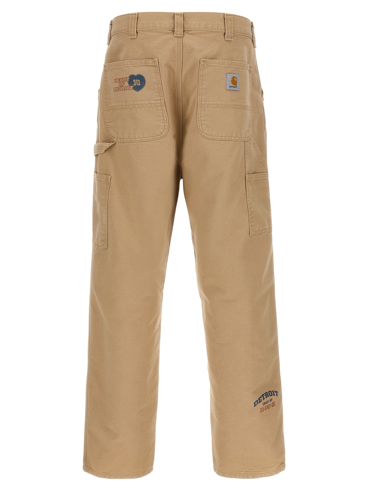 Beige Organic Cotton Casual Pants