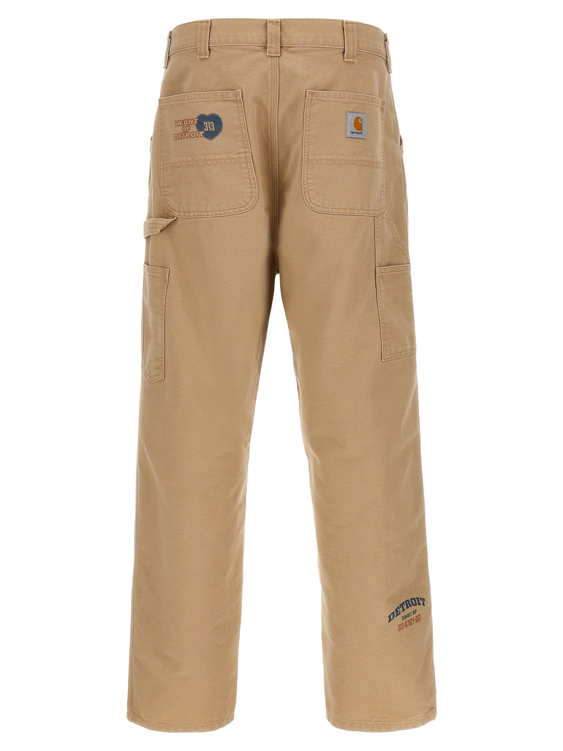Beige Organic Cotton Casual Pants