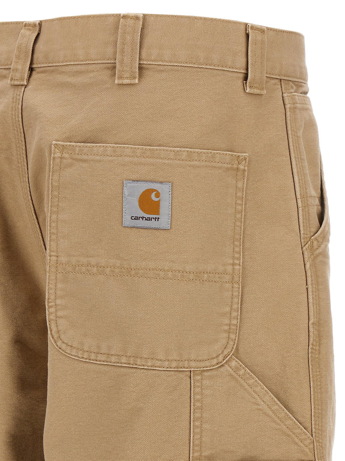 Beige Organic Cotton Casual Pants