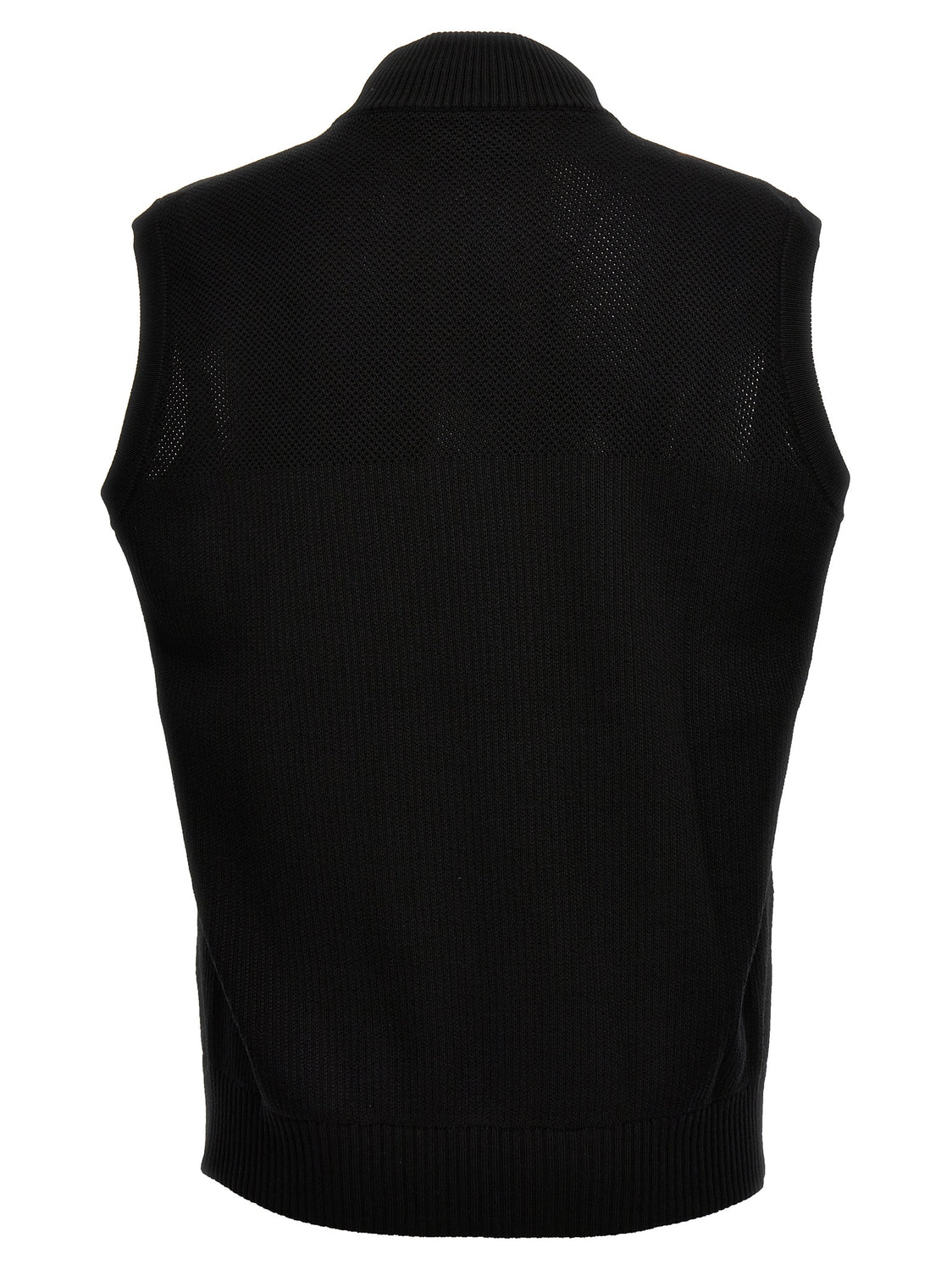 Black Polyamide Sleeveless Jacket