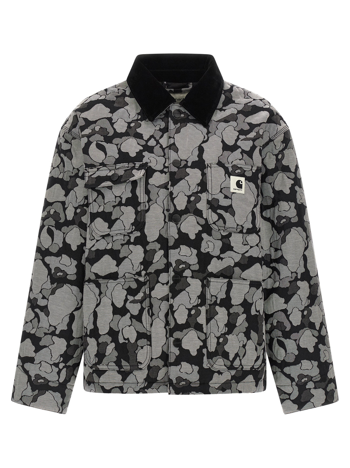 Gray Cotton Full-Length Jacket