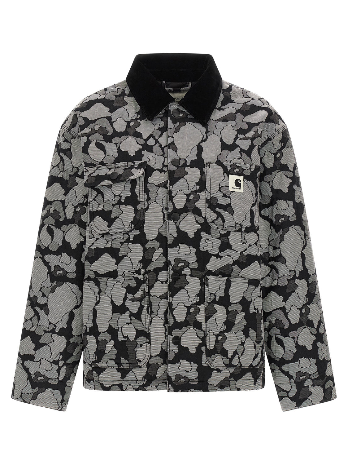Gray Cotton Full-Length Jacket