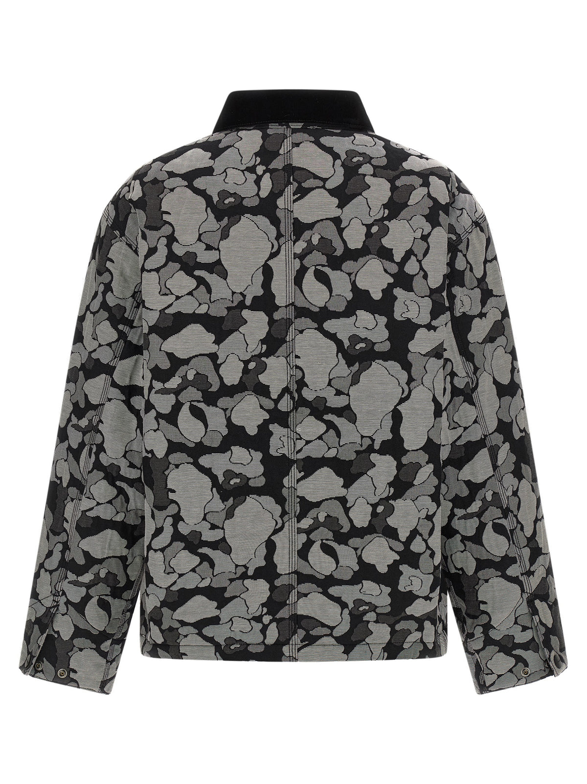 Gray Cotton Full-Length Jacket