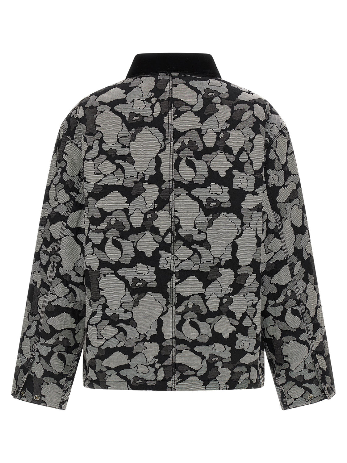 Gray Cotton Full-Length Jacket