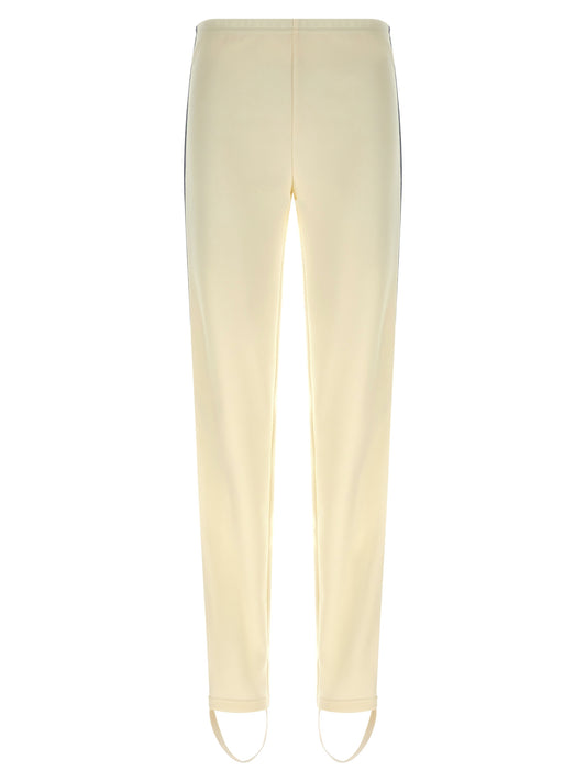 White Polyester Joggers (Workout Pants)