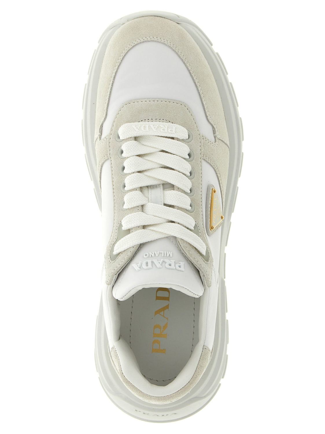 White Polyamide Athletic Sneakers