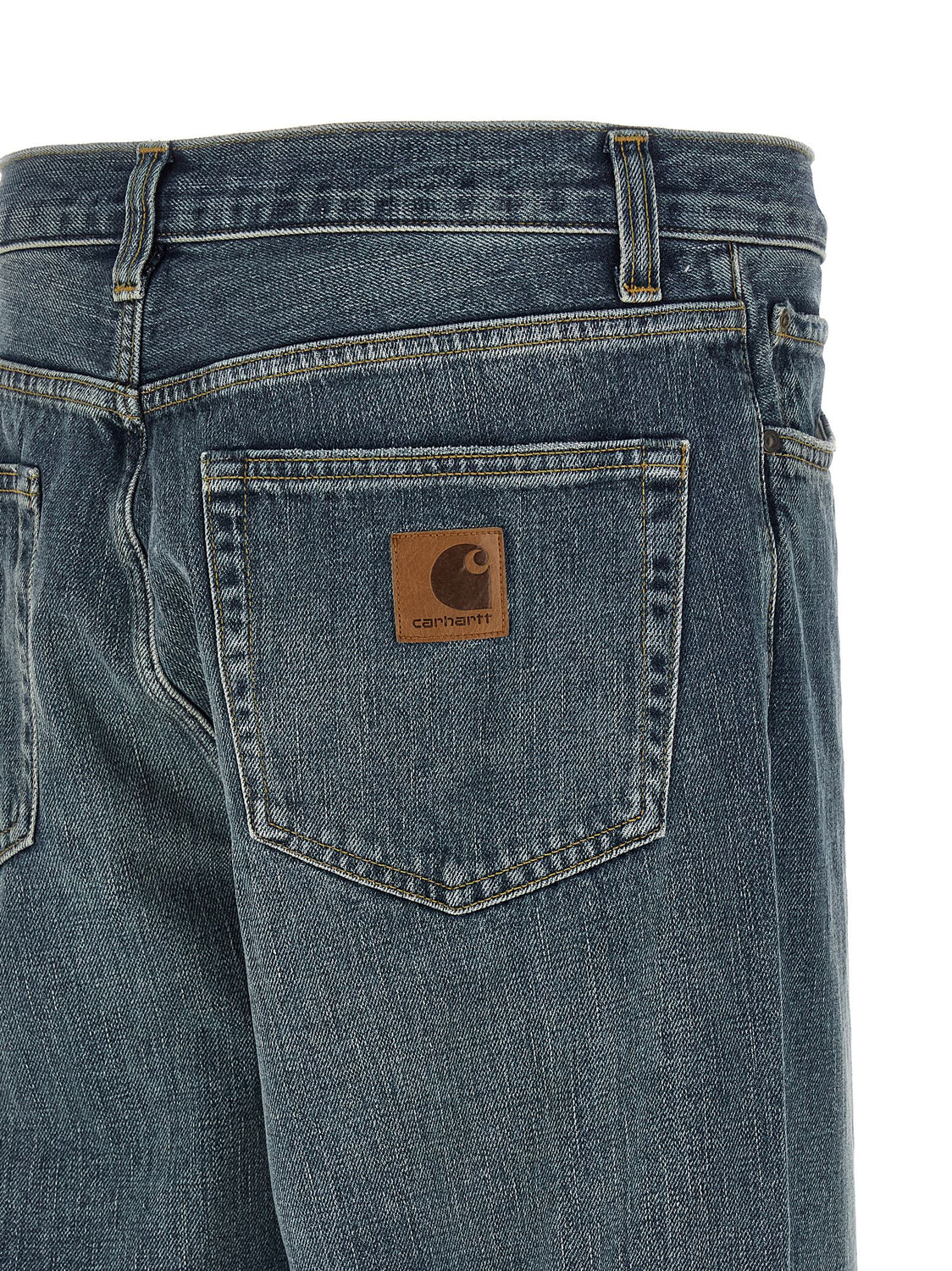 Blue Cotton Tapered Jeans