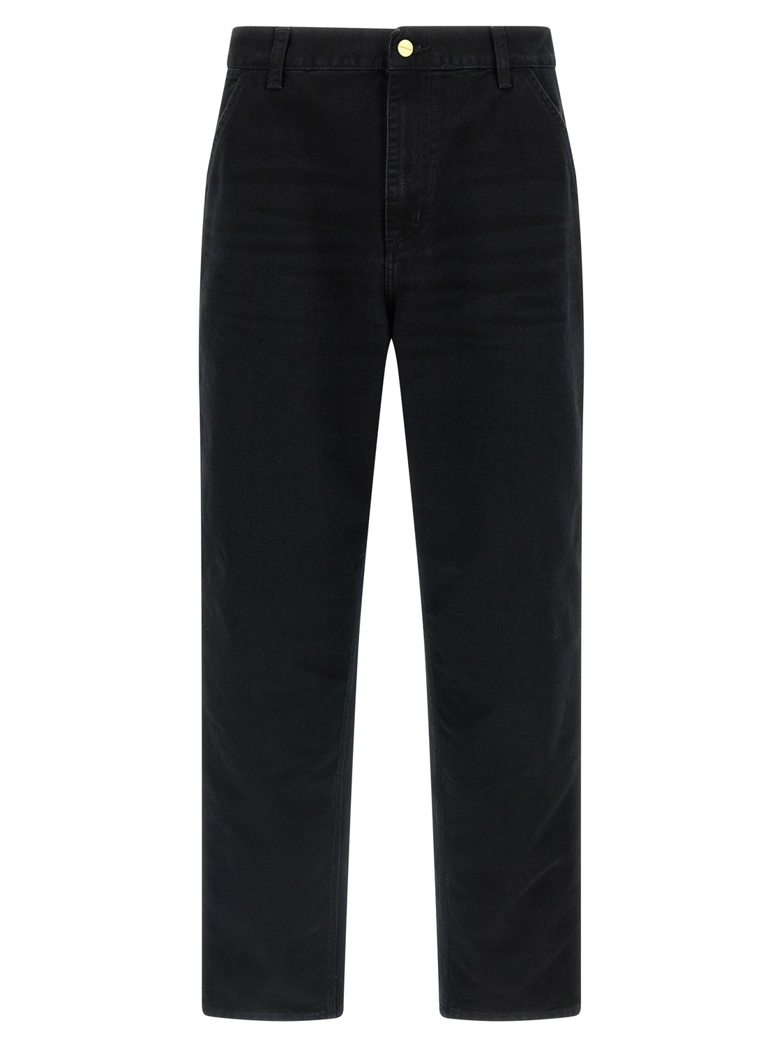 Black Organic Cotton Straight-Leg Jeans