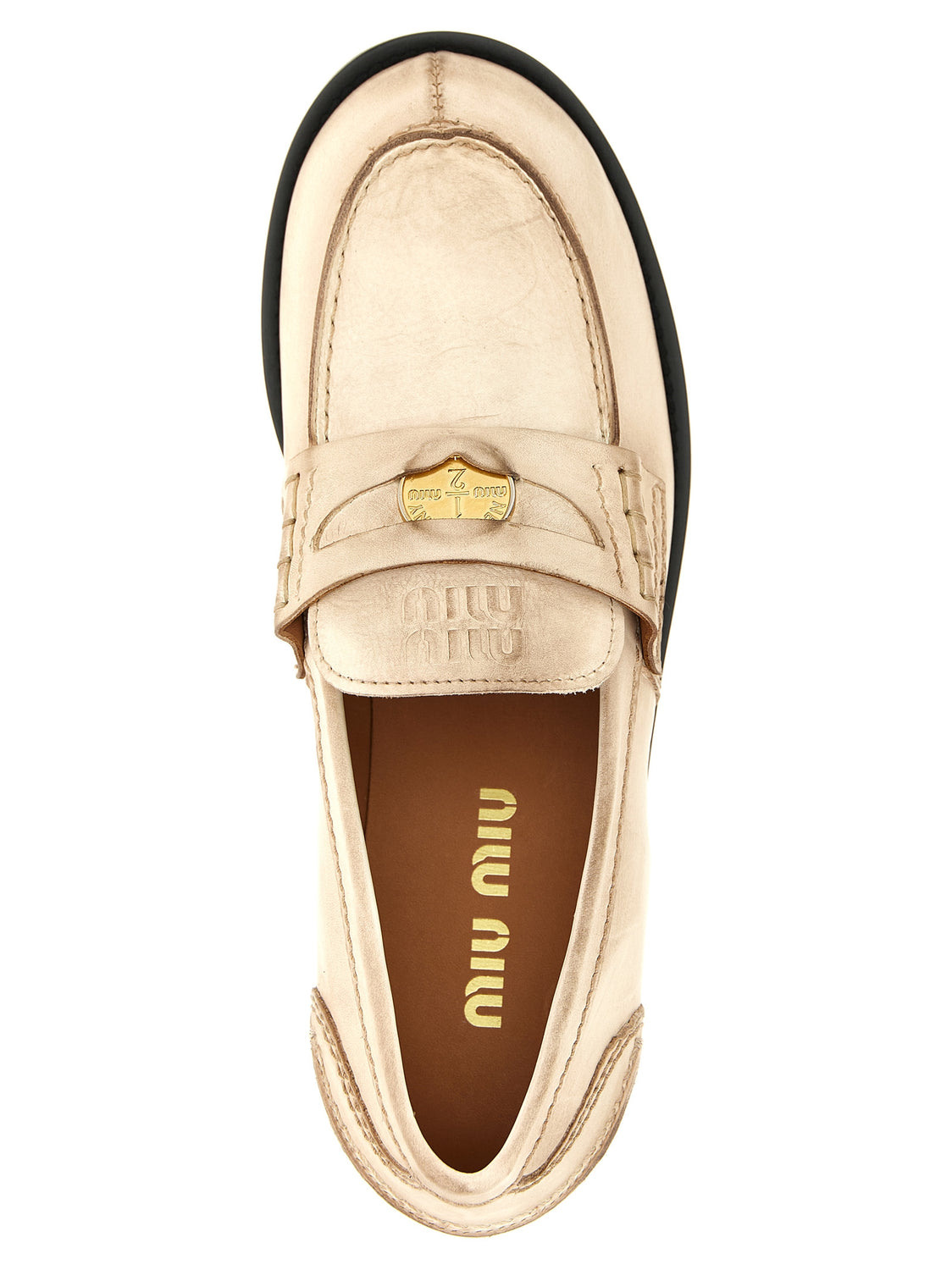 White Calfskin Slip-On Loafers