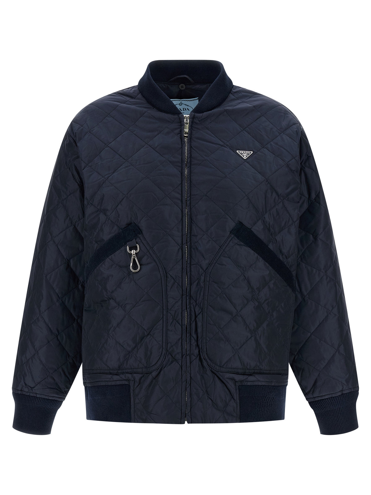 Blue Recycled Polyamide Bomber
