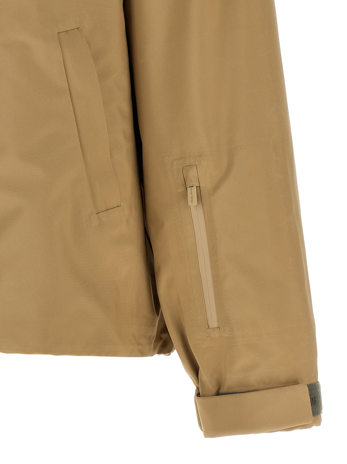 Beige Recycled Polyester Shell Jacket
