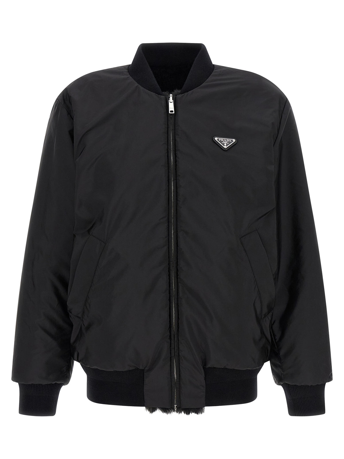 Black Recycled Polyamide Bomber