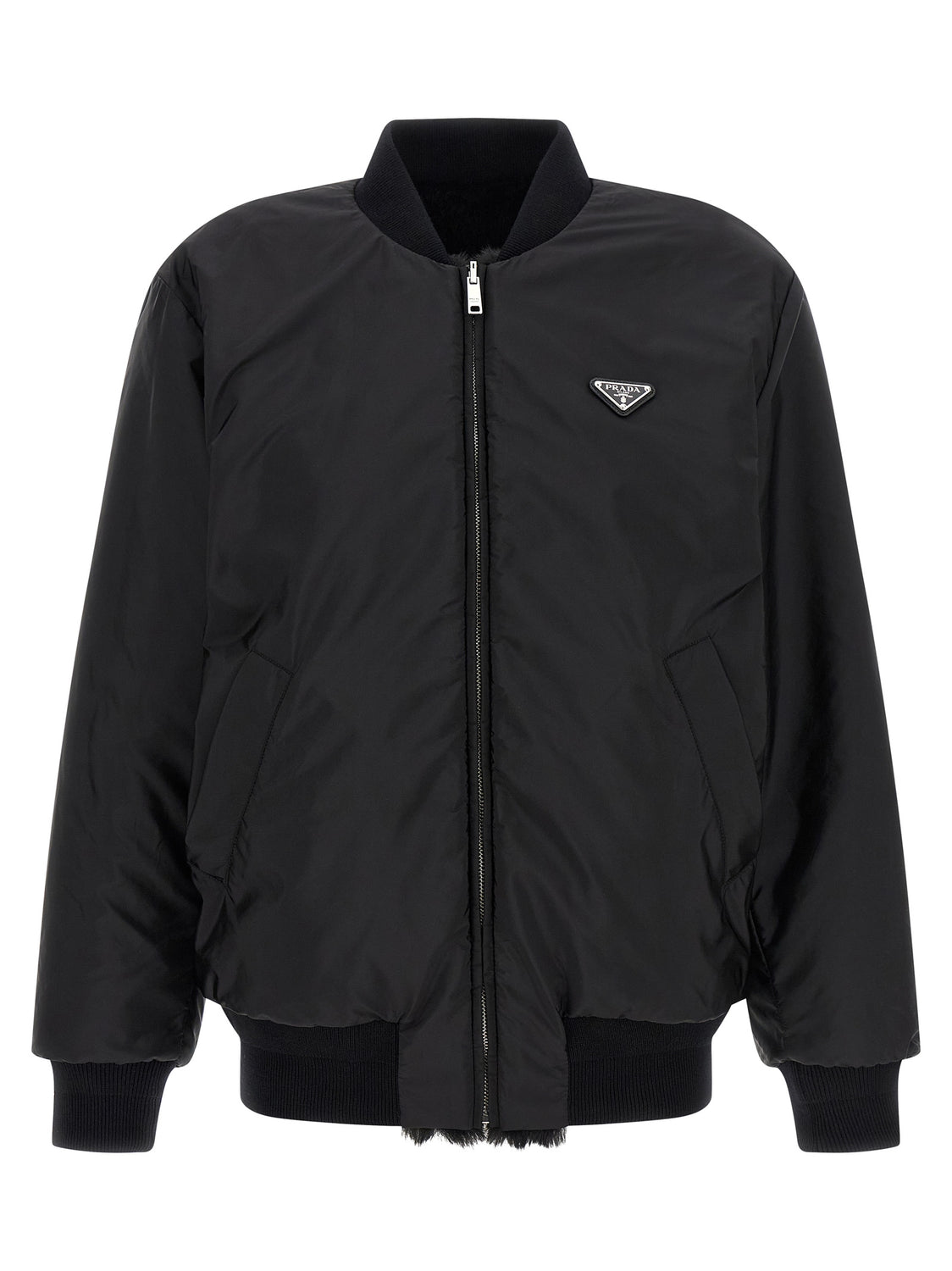 Black Recycled Polyamide Bomber